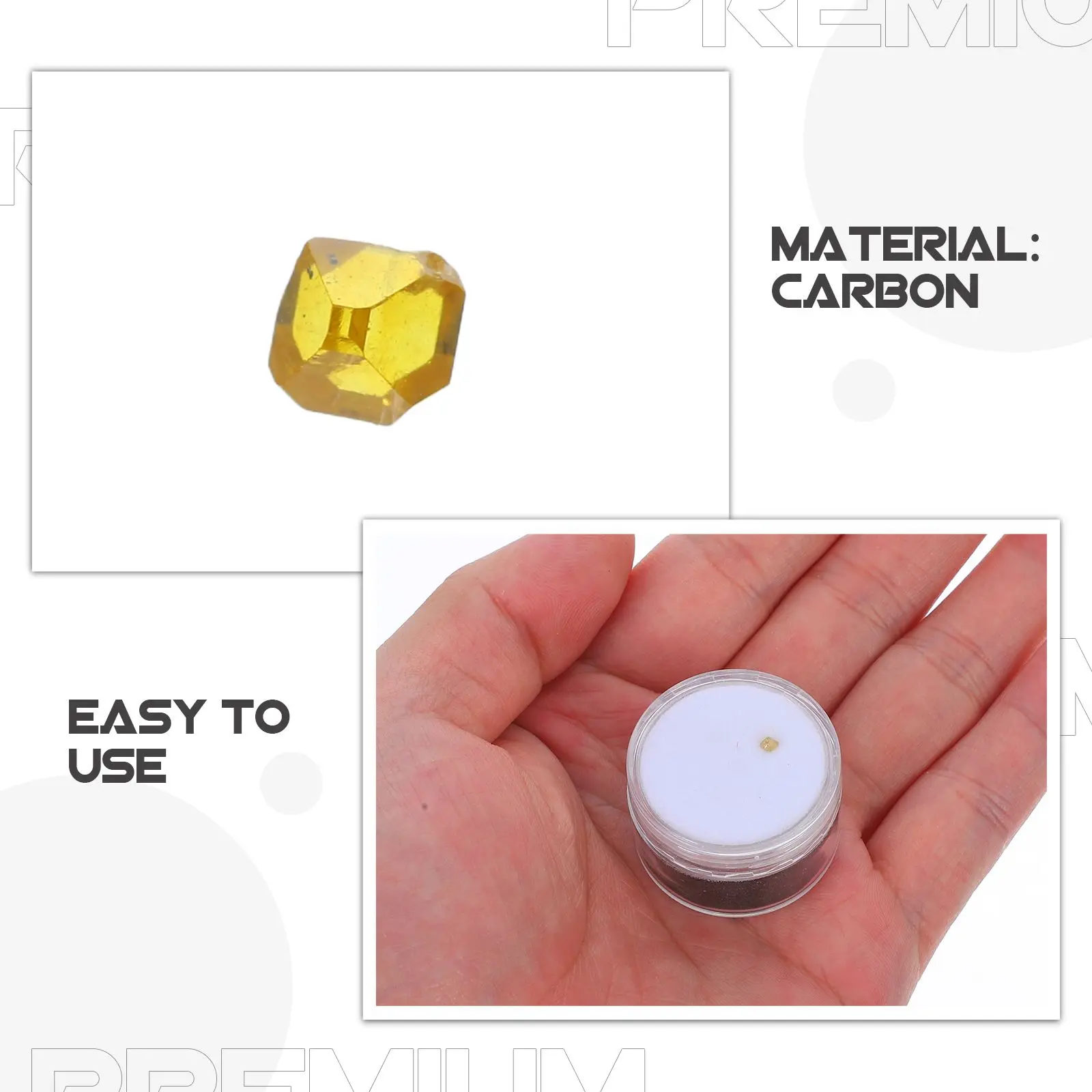 Artificial Diamond For Kids' Science Education Artificial Gemstone With Storage Box Teaching Props Manmade Diamond Decors