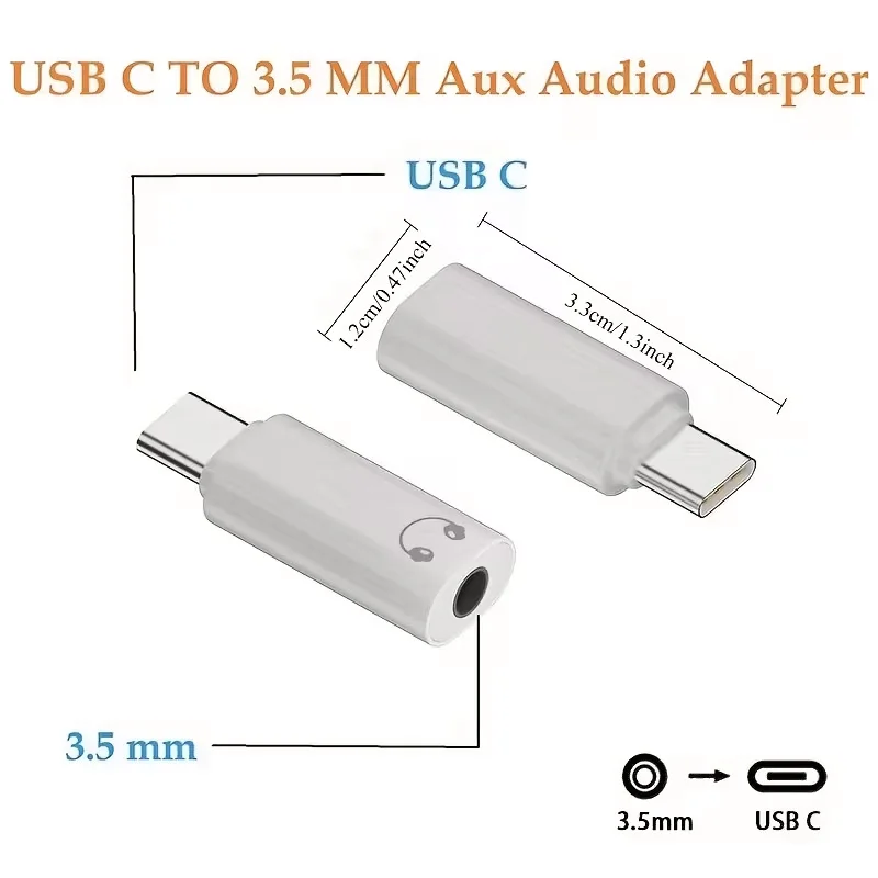 1/2/4Pcs Usb C To 3…