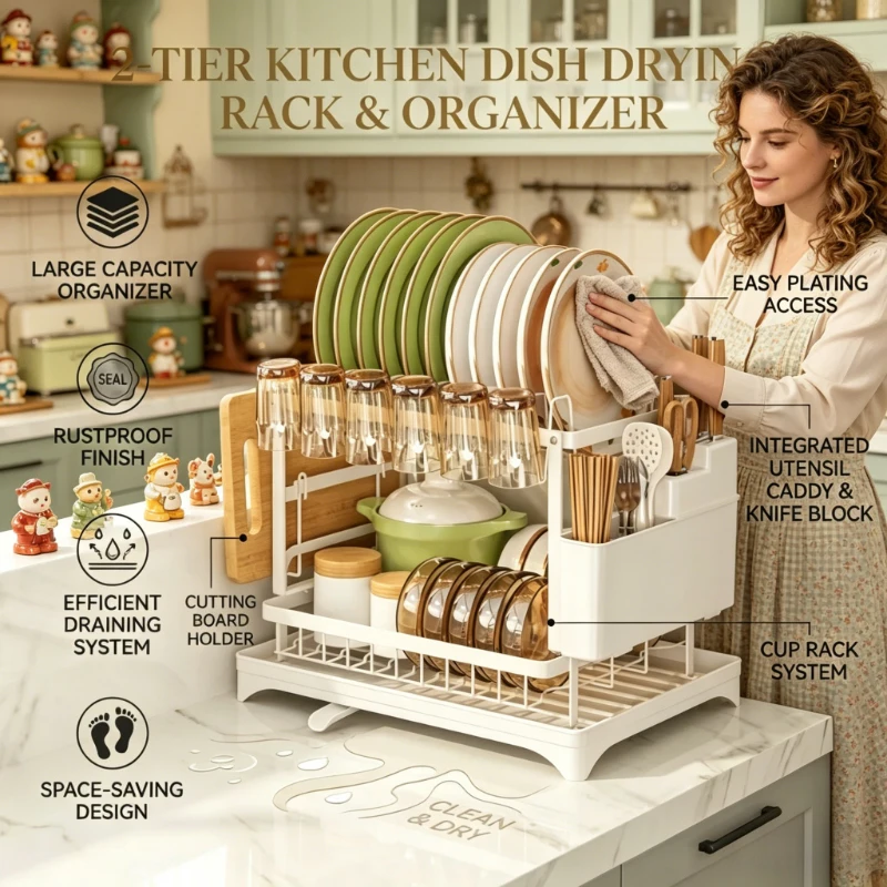 Egouttoir-a-vaisselle-a-2-niveaux-en-acier-inoxydable-avec-plateau-de-drainage-pour-comptoir-de-cuisine-rangement-pour-assiettes-et-tasses