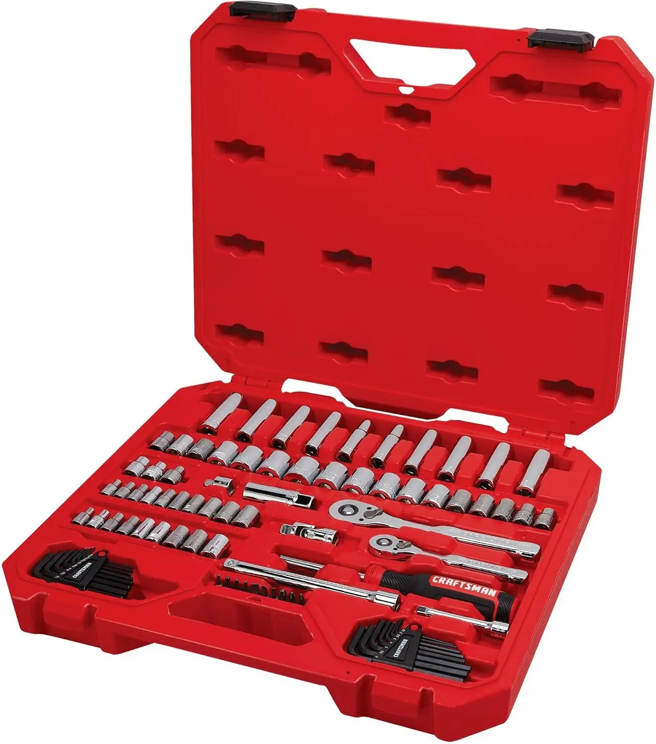 

83-Piece Professional Mechanics Tool Set with SAE/Metric Sockets, Hand Tools for DIY and Auto Repair