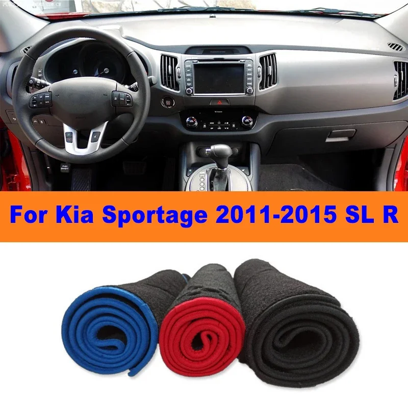 

Anti-Glare Dashboard Cover Dash Mat Non-Slip Sun Shade Pad Interior Protector For Kia Sportage 2011-2015 SL R Car Accessories