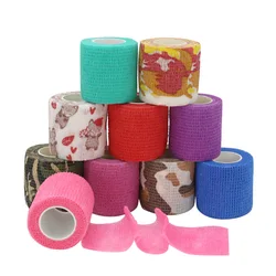 1PC 5cmx4.6m Tattoo Bandage Disposable Sport Wrap Tape Self Adhesive Elastic Bandage Tape Tattoo Permanent Make up Accessories