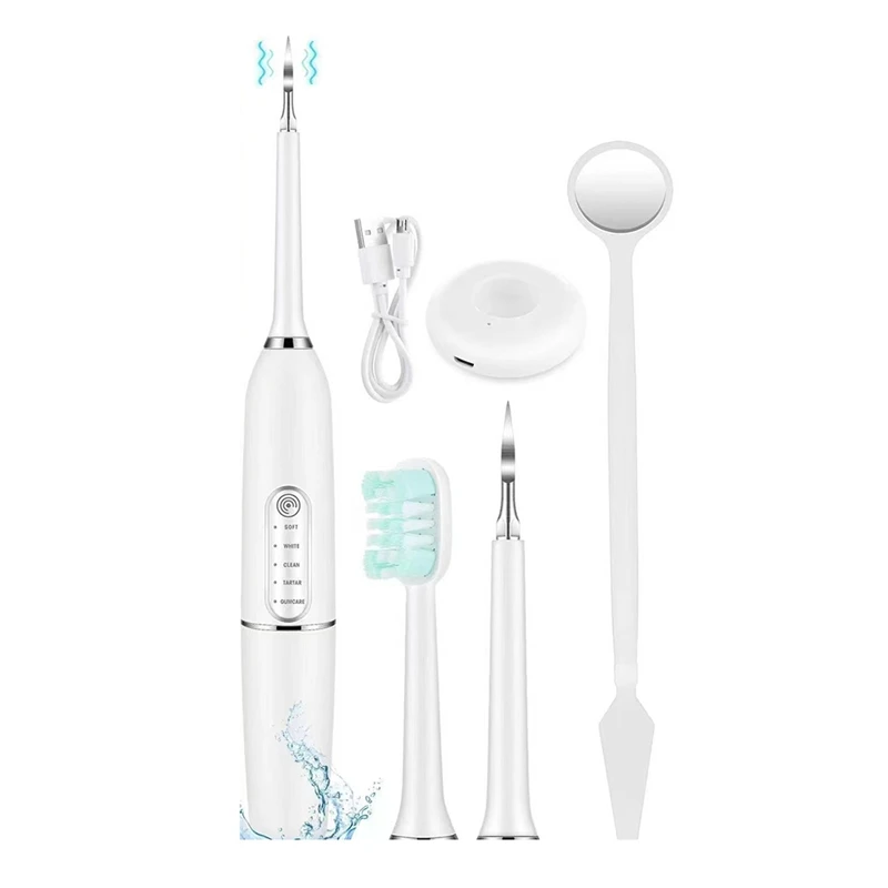 

Electric Toothbrush 5 Gear Modes Wireless Plaque Organic Teeth Whitening Kit Calculus Scaler Mirror