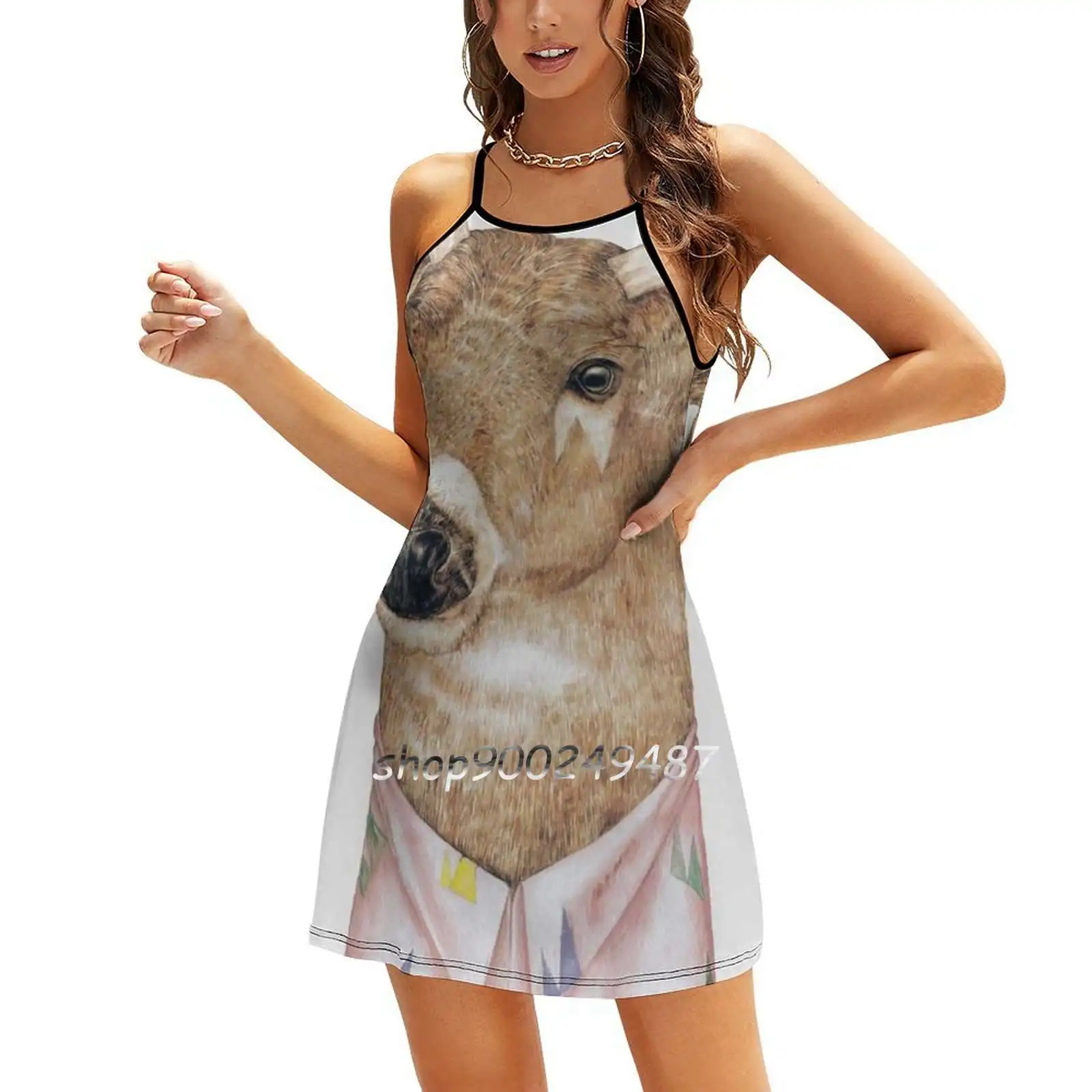 White-Tailed Deer Elegant Party Women Dress Slim Multiple Styles Dresses Casual Dresses Deer Fawn White Tailed Deer Woodland image 5