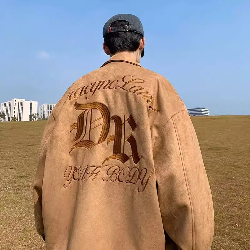 

Loose Men's Suede Vest Jaet Autumn Winter plus Size 300 Pou Hong Kong Sle Versatile Casual Wear Daily y Coat