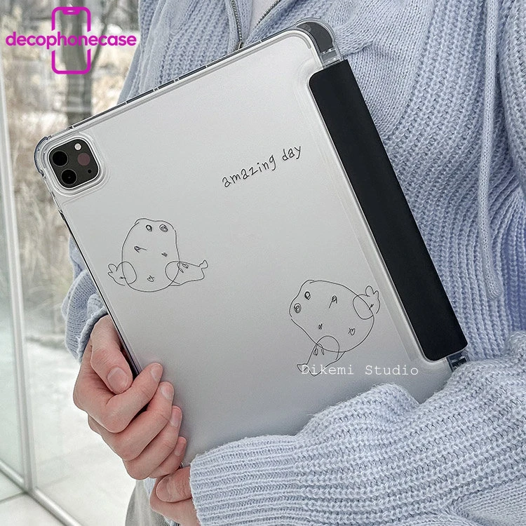 

Line Frog With Pencil Holder Case For iPad Case iPad 10th Gen4th 5th 6th Air 4th 5th 10.9 Pro 113rd4th/10.2