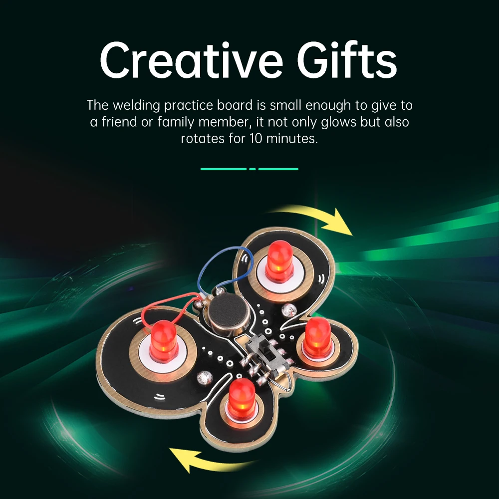 مجموعة إلكترونيات الدعسوقة DIY مجموعة أنبوب إضاءة LED ممتعة مجموعة أدوات تعلم اللحام مناسبة لعشاق الأعمال اليدوية والاستخدام التعليمي #3