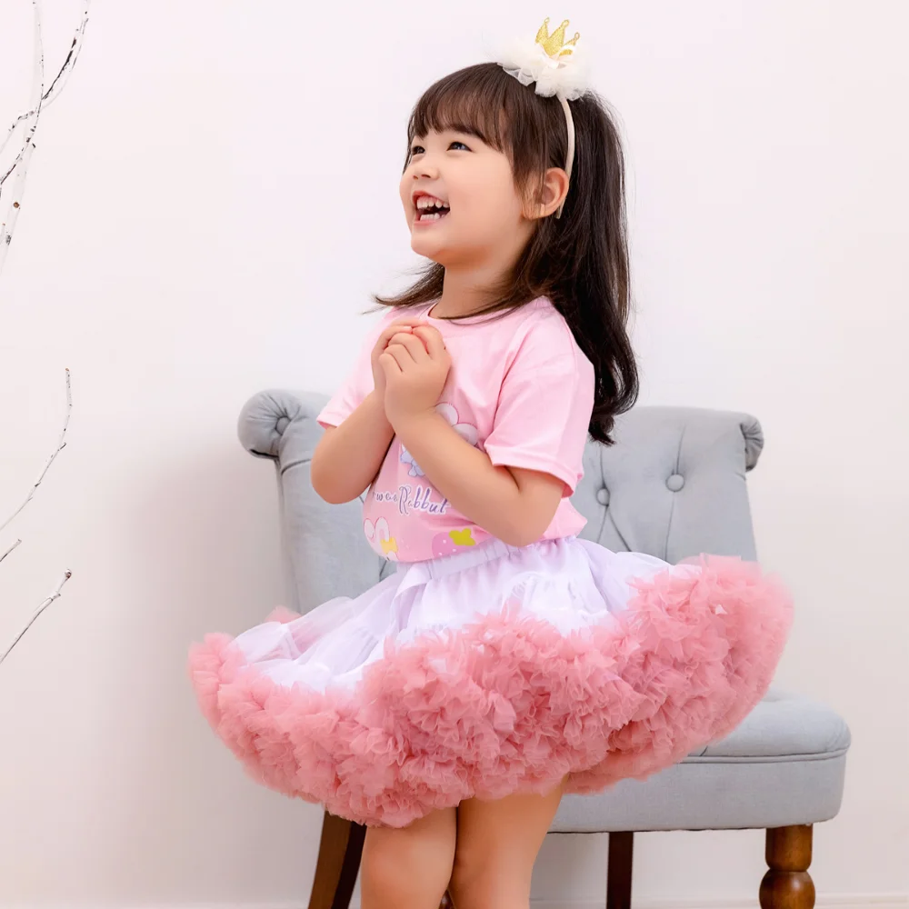 1–15 Jahre üppiger kleiner Baby-Tutu-Rock für Kinder, geschwollene Tüllröcke für Mädchen, Neugeborene, Party, Prinzessin, Mädchenkleidung – Detail 6