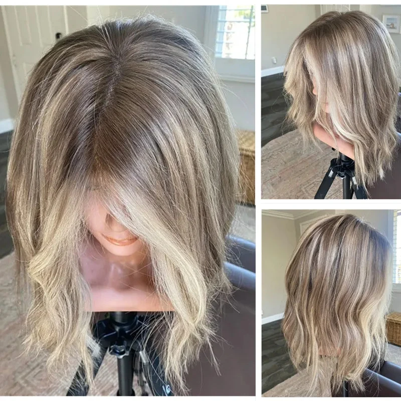 Dirty Blonde Wig WAvy Synthetic Lace Front Wigs for Women Natural Wave Wigs with Natural Roots Cosplay Heat Resistant Wigs sale