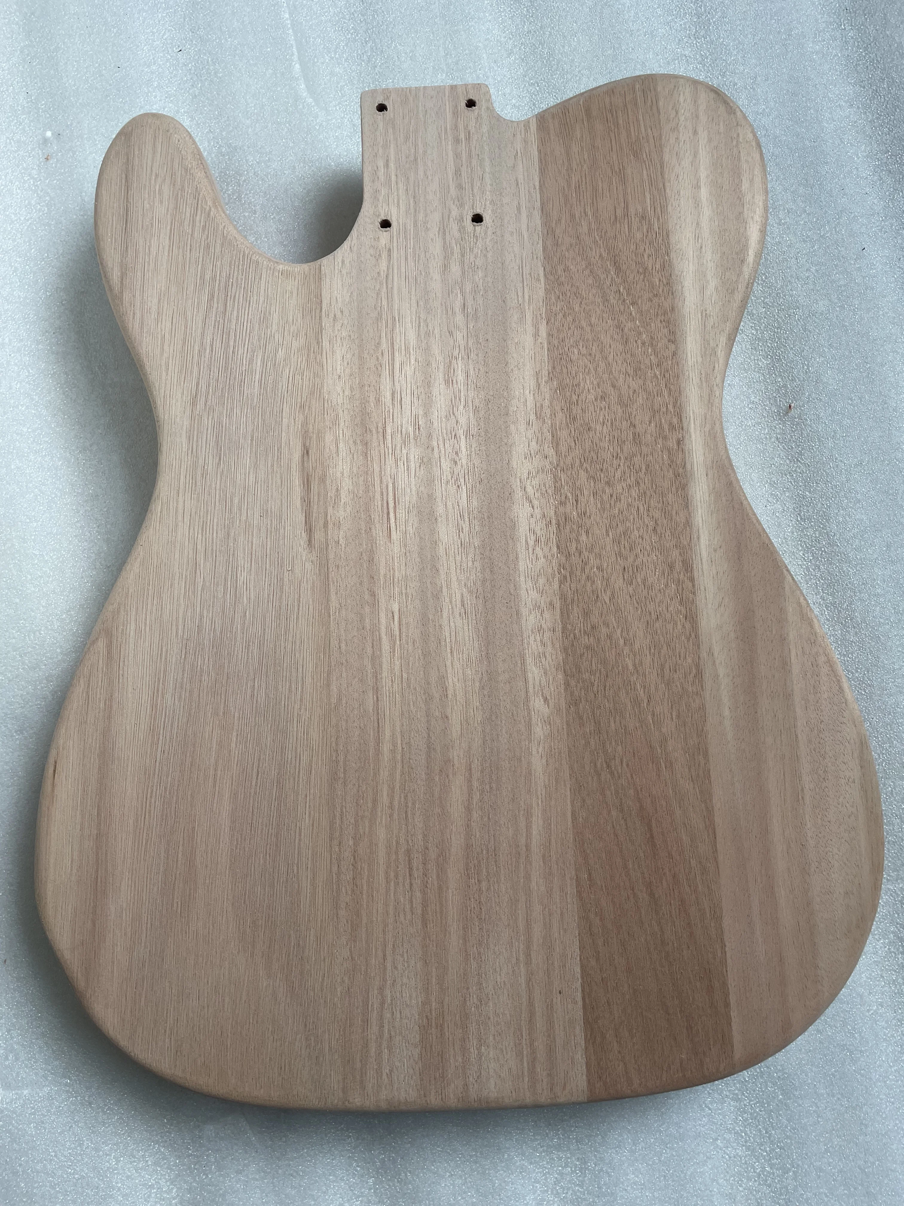 Unfinished Mahogany Wood Electric Guitar, Blank F Hole, Luthier DIY Guitar, Semi Hollow Body, High Quality, Brand New