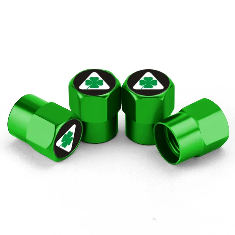Alfa Romeo Custom Wheel Decor Clover Tire Air Valve Caps Dust Guard Protective Covers