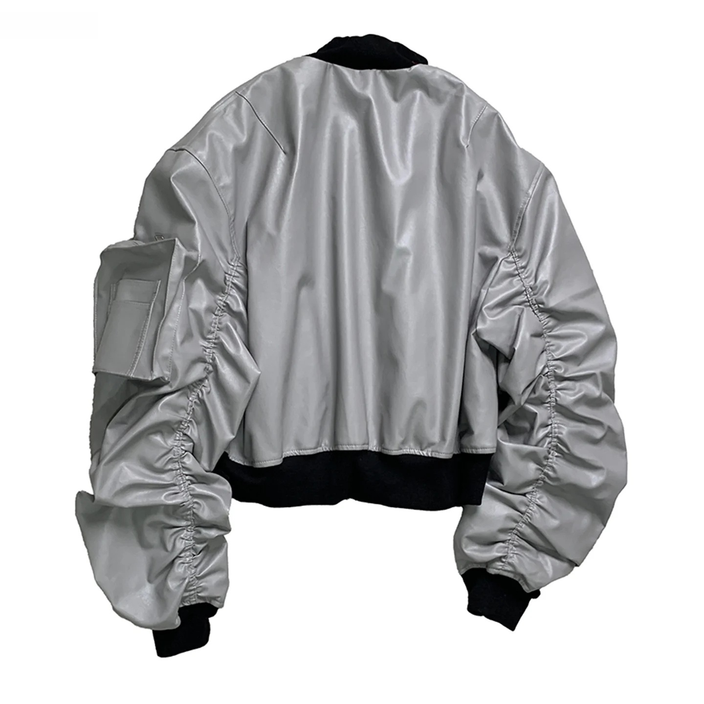 

Мужская куртка Nerazzurri из искусственной кожи, новинка 2025 года, с хлопковой подкладкой, воротником-стойкой, длинными рукавами, молодежная, повседневная, модная