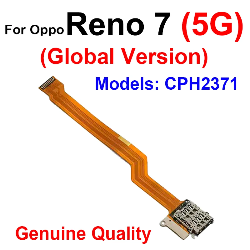 For Oppo Reno 6 7 8 7Se 5G Reno6 Reno7 Reno8 SIM Card Tray Flex