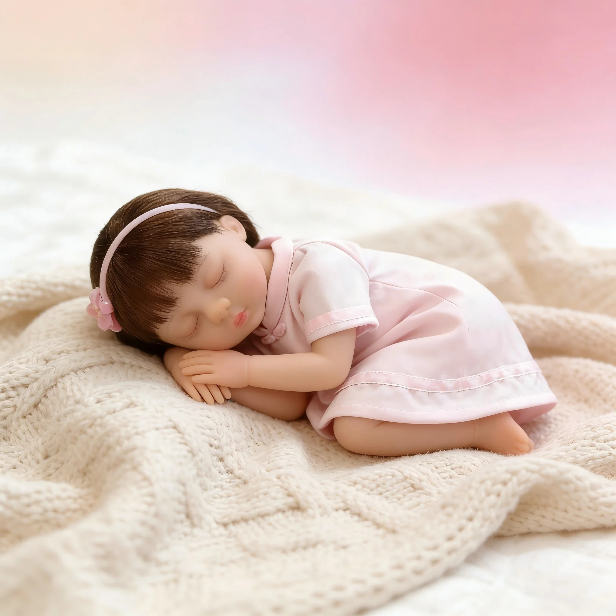 Lalki Reborn 33 cm, lalki z pełnym ciałem dla dziewczynek, idealne na prezenty świąteczne i urodzinowe (33 cm)