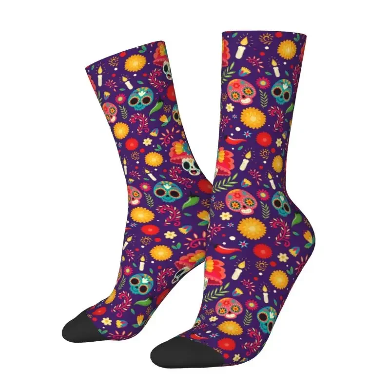 Horror Mexican Day Of The Dead Sugar Skull Men Women Male Crew Socks Kawaii Halloween Spring Summer Autumn Winter Crazy Socks