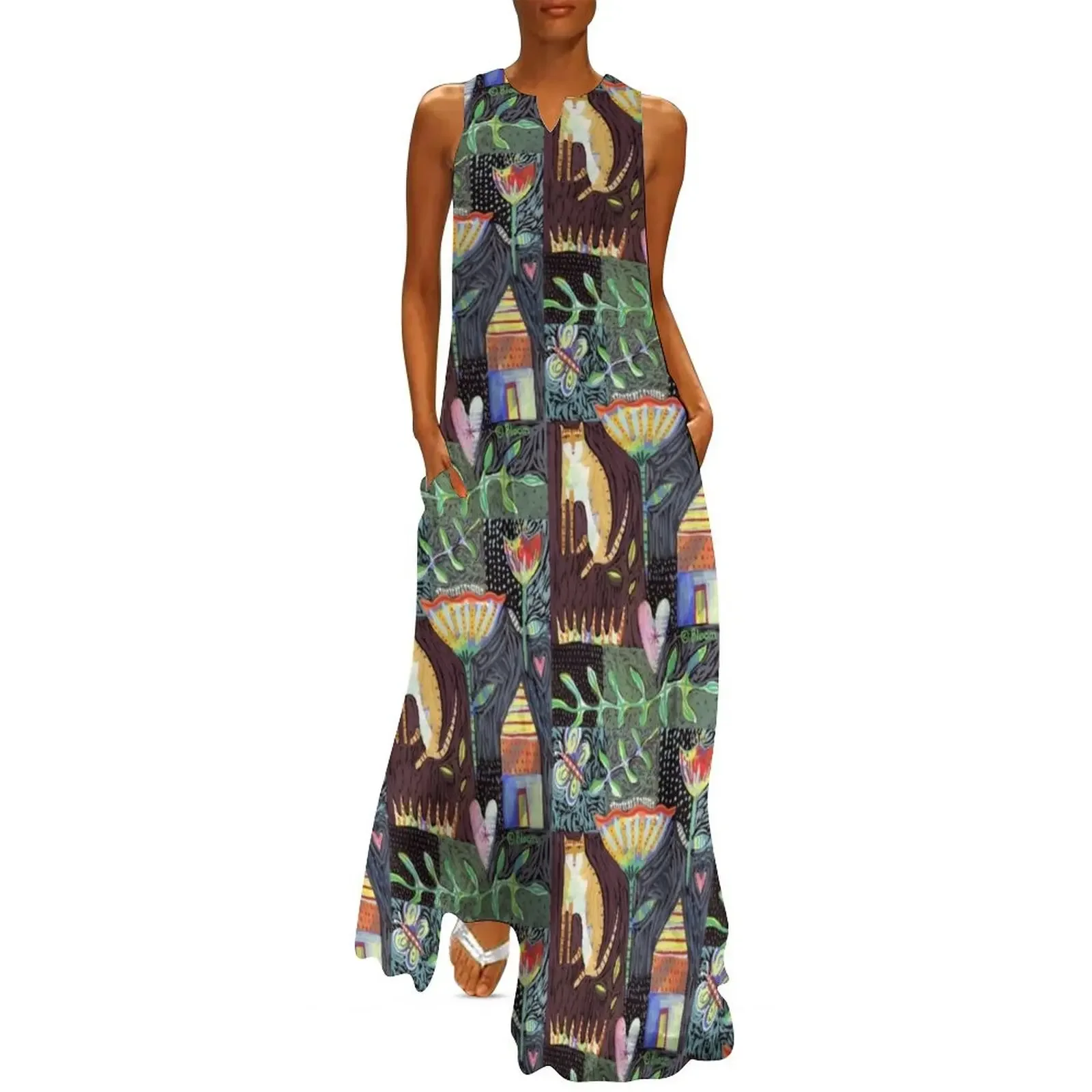 

Cat House Heart Long Dress Summer women's clothing dresses for womens 2025 Dress