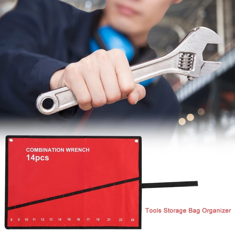 Công cụ cuộn Cờ lê Công cụ tổ chức Công cụ cuộn Công cụ tổ chức Túi cho thợ mộc Dropship