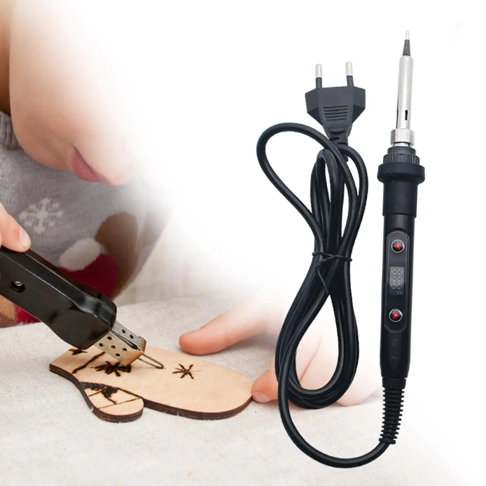 

Electric Soldering Iron Pen EU Plug Comfortable Grip Portable Welding Tool for Welding Repair Metal Electric Electronic Jewelry