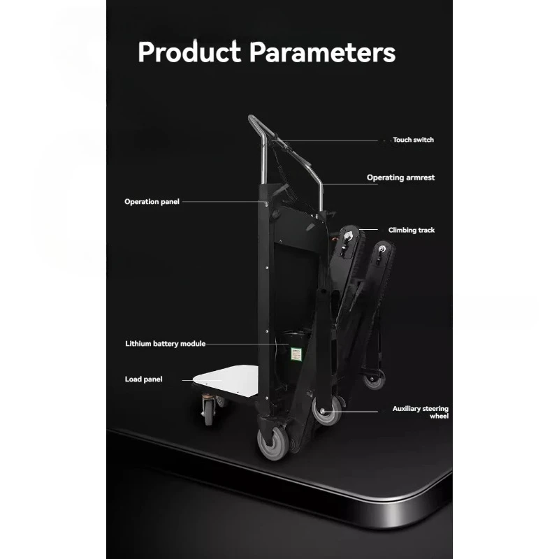 

400KG Electric Stair Climbing Vehicle Crawler-type Up and Down Stair Climber Vehicle Trolley Flat Truck Staircase Tool
