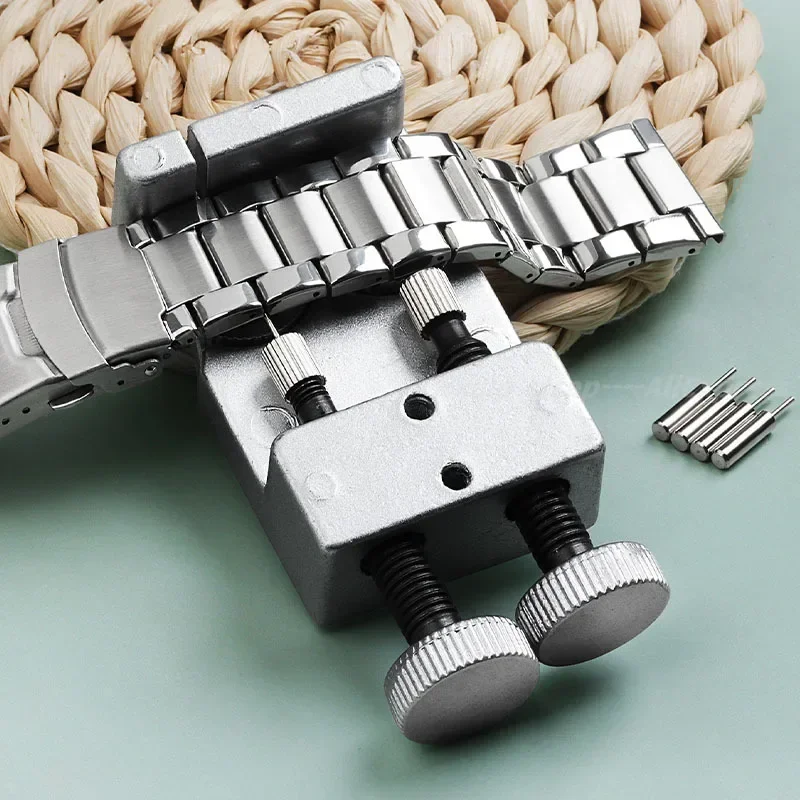 Kit per la rimozione delle maglie dell'orologio Strumento per la rimozione del cinturino a doppia estremità Strumento per la rimozione dei perni degli orologi Strumenti di riparazione dell'orologio per l'apertura dei collegamenti del cinturino