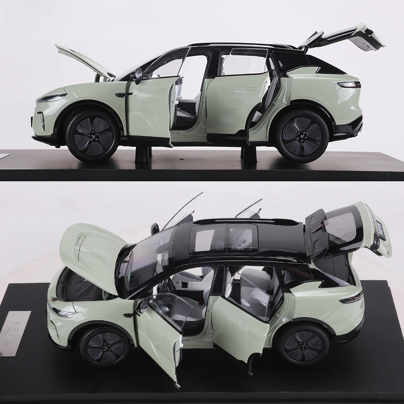 1:18 Dongfeng Lantu Zhiyin EV หรูหราจากรถโมเดลโลหะผสมมอเตอร์ Dongfeng