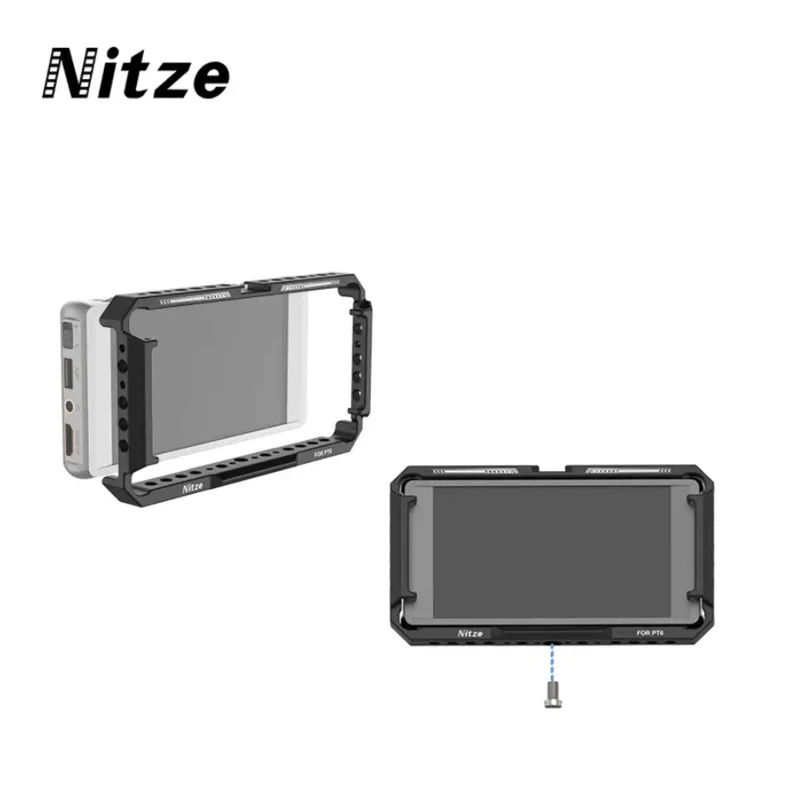 Nitze Cage for PortKeys PT6 Monitor aluminum cage - JT-I02A 1/4” screw Monitor Cage