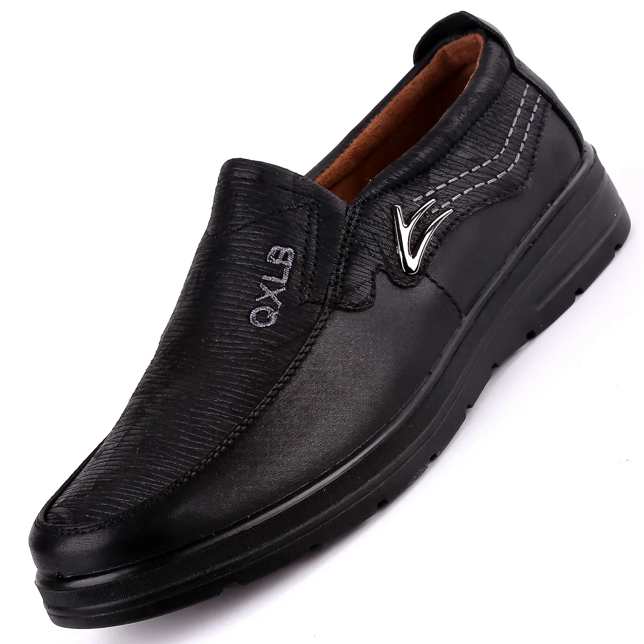 Zapatos informales de cuero para hombre, zapatillas planas de cuero a la moda, talla 38-48, novedad, primavera y otoño