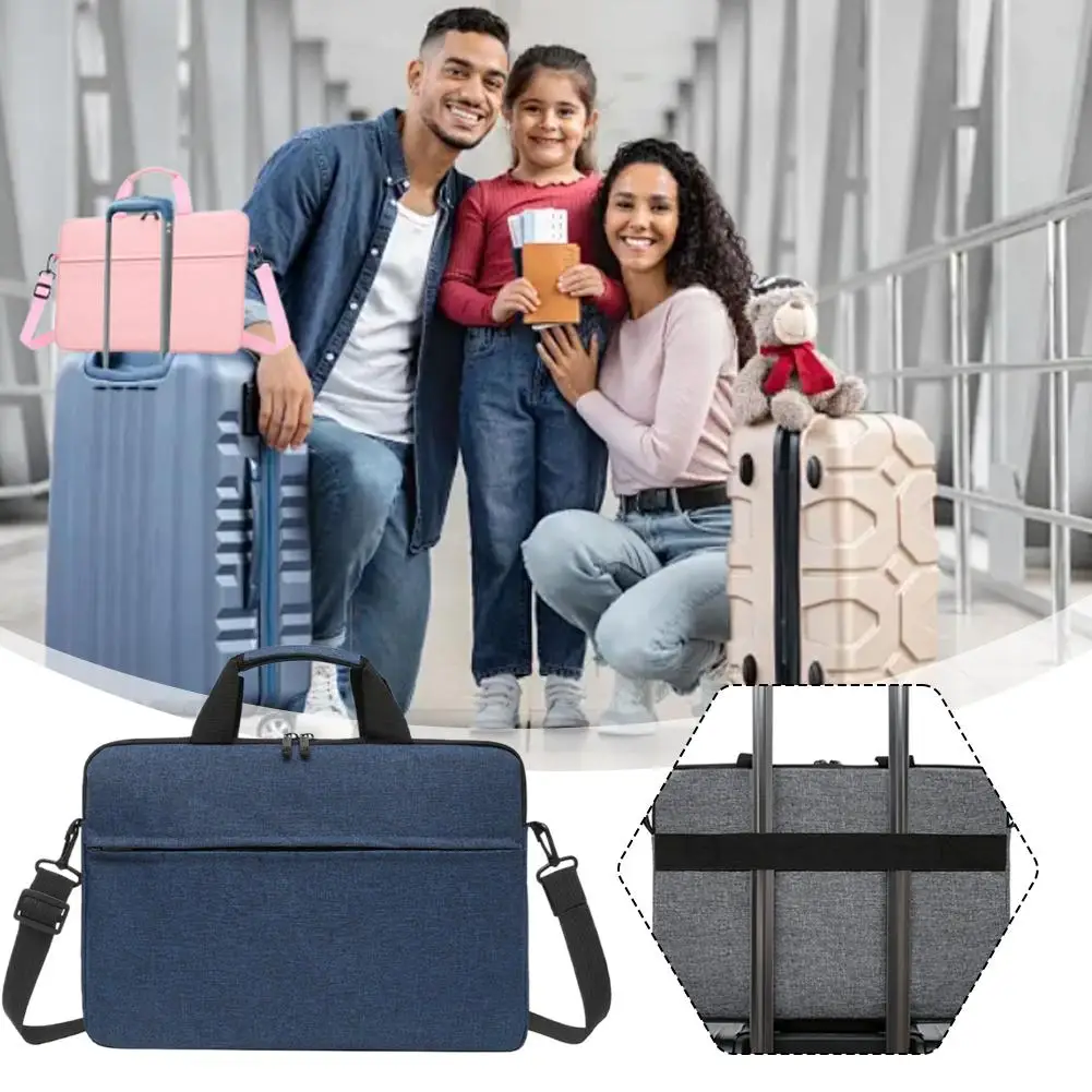 

14inches Ultra-thin Portable Pink Blue Black Laptop Bag Liner Shoulder Diagonal Bag Suitable For Apple Huawei Lenovo Computerbag