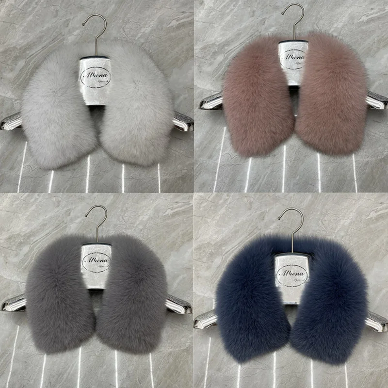 Real gola de pele de raposa para mulher natural gola de pele de raposa quente inverno cachecóis preto gola de pele de raposa grande xale de pele das