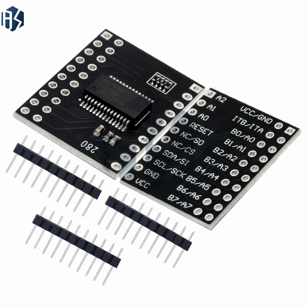 MCP23017 وحدة الواجهة التسلسلية IIC I2C SPI MCP23S17 ثنائي الاتجاه 16 بت I/O المتوسع دبابيس 10Mhz وحدة الواجهة التسلسلية