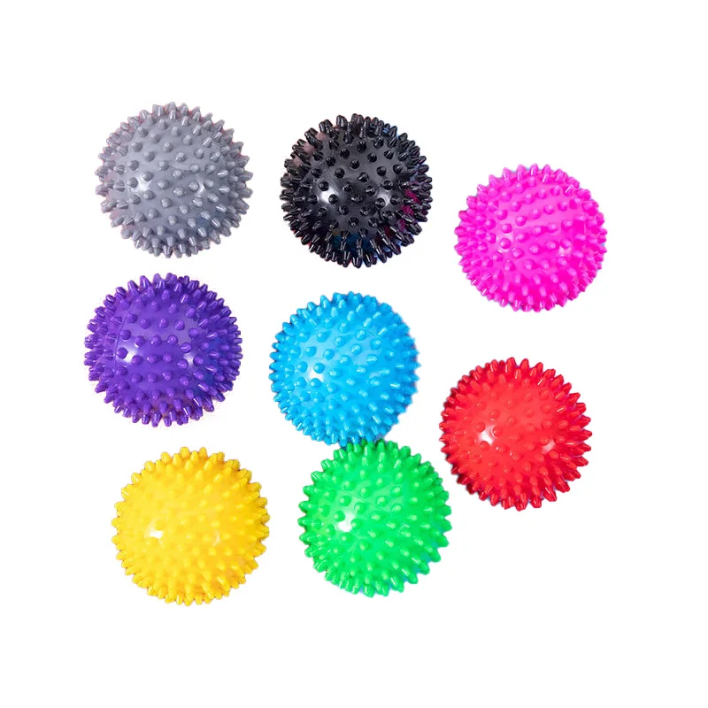 Durable PVC Spiky Massage Ball Trigger Point Sport Fitness Hand Foot Pain Relief Plantar Fasciitis Reliever 7cm Exercise Balls