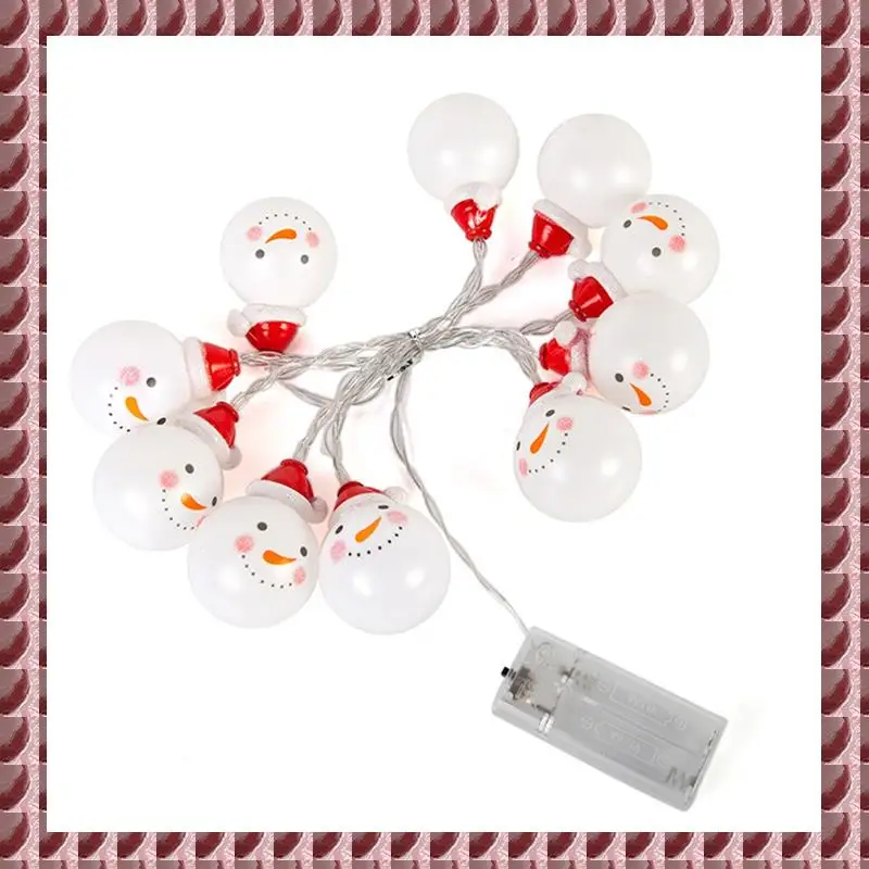 A95G LED Snowmans String Light Outdoor For Christmas Garden Decor For Holiday Lighting Decor Wedding Decor Light 1.5M 10 Lamp Du