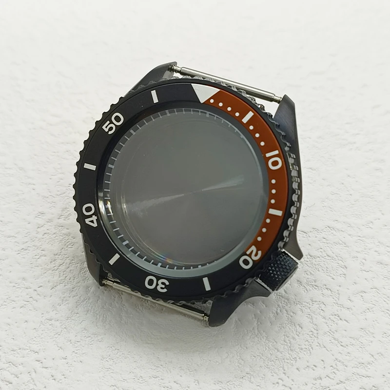 

42mm Black NH35 Watch Case Sapphire Crystal Glass Fit NH35 NH36 4R35 4R36 7S26 Movement With Bezel Insert Men Watch Repair Parts