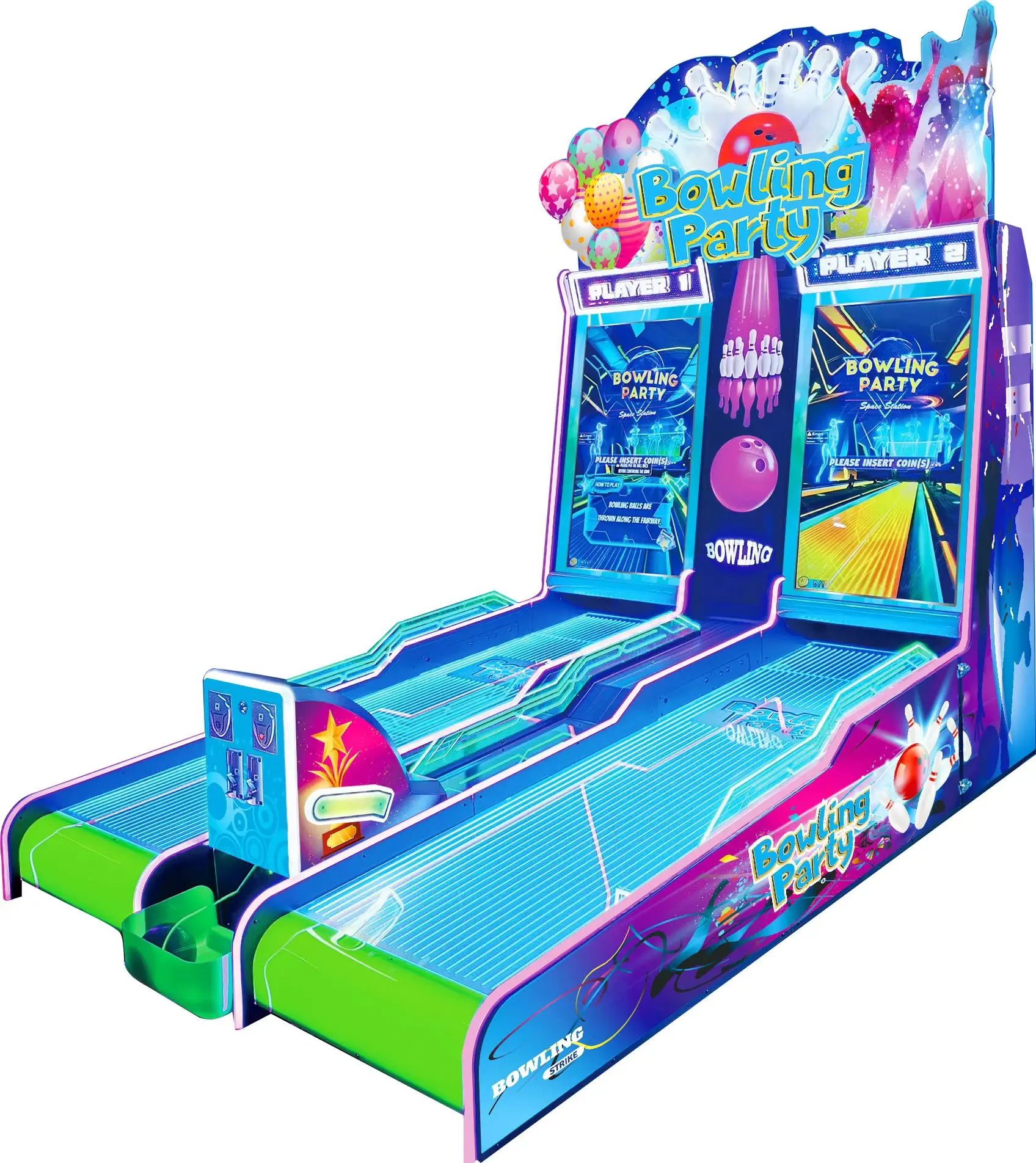 Bowling Party Game Machine, Operado a fichas, Ticket Redemption Arcade Games, Sport Bowling Game Machine