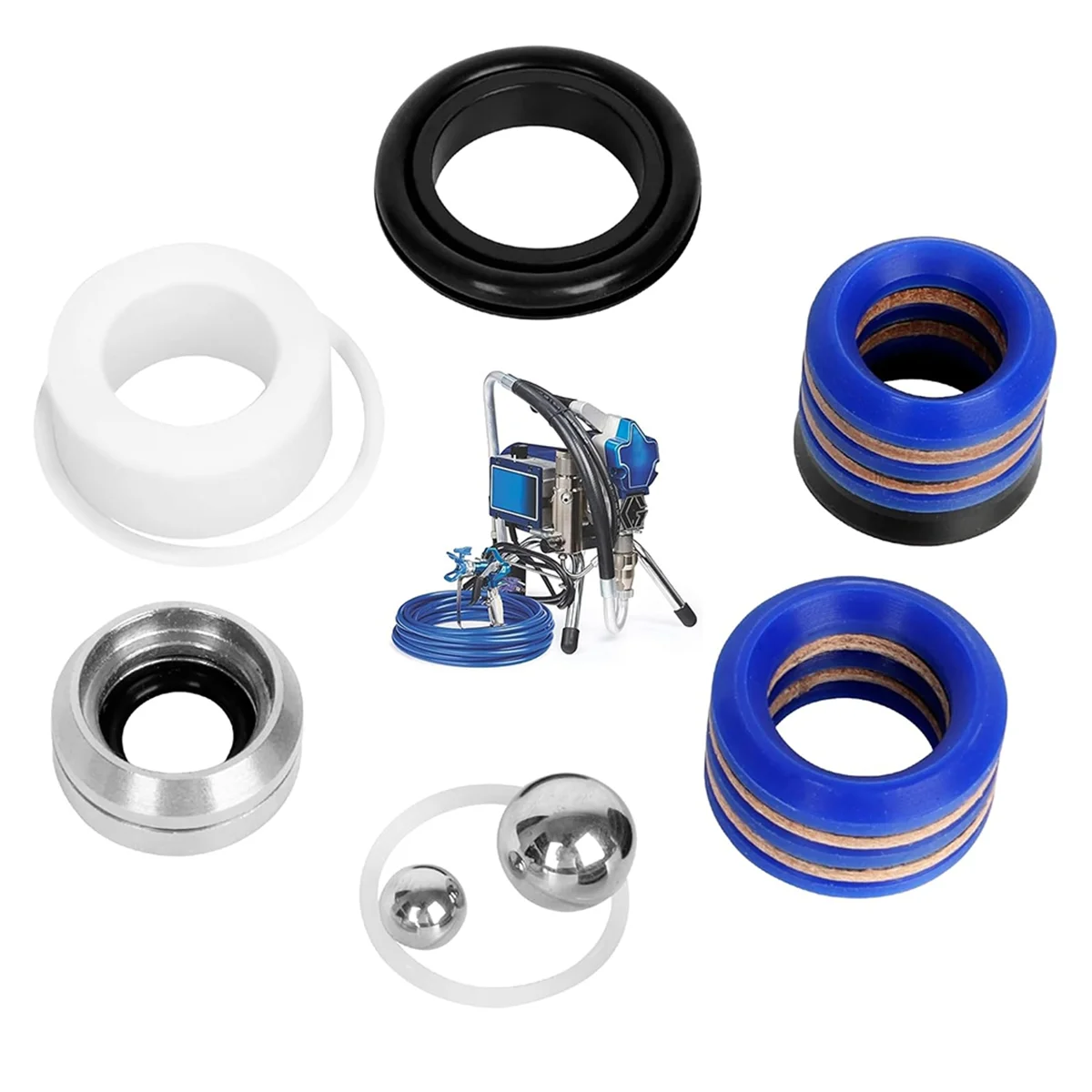A04I 244194   Kit de reparación de bomba - Accesorios para pulverizador de pintura sin aire Kit de embalaje de reparación de bomba para 295 390 395 490 495 595 3400
