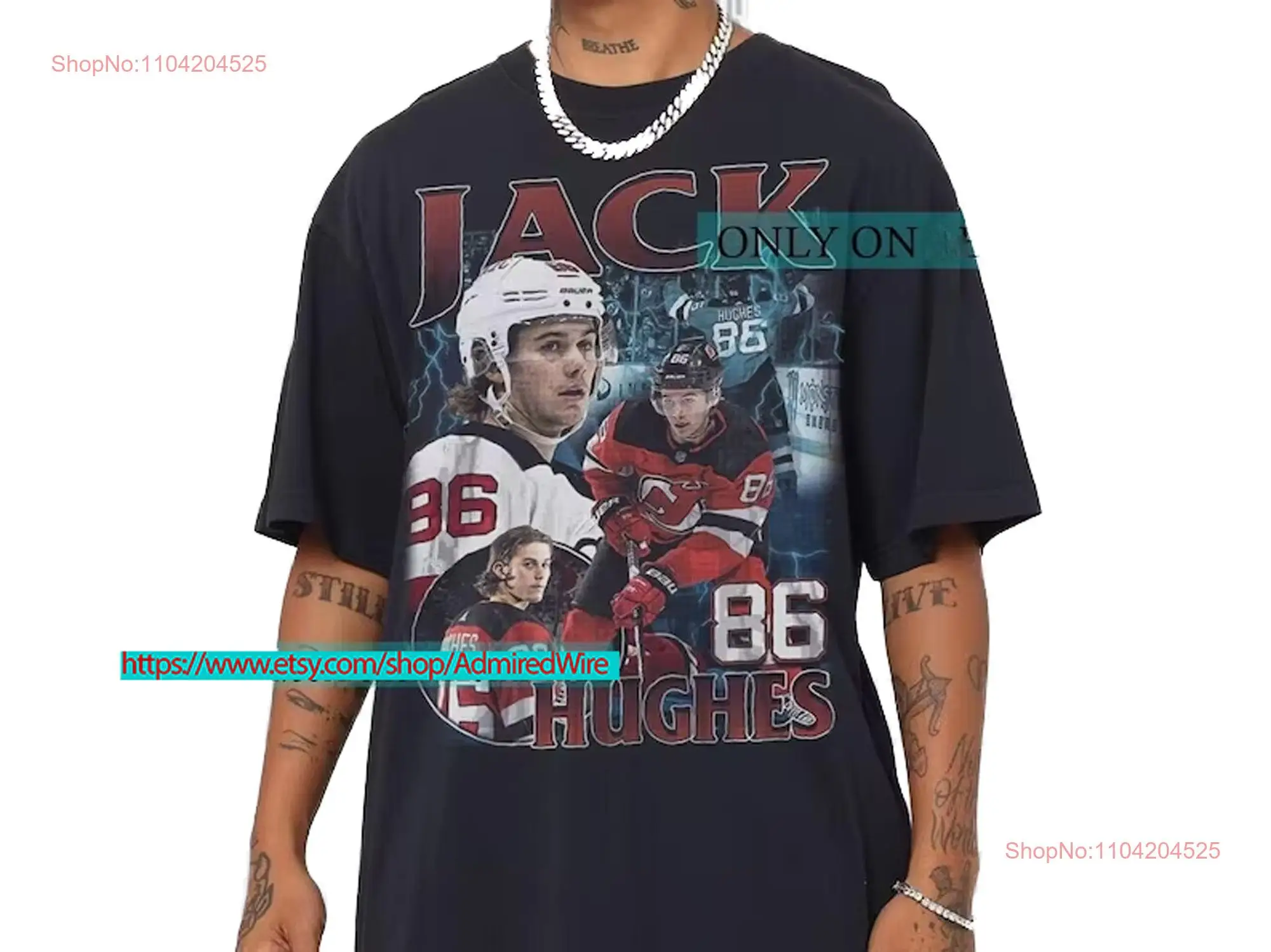 Jack Hughes T Shirt Ice Hockey American Professional Championships Sport Merch Vintage SweaT long or short sleeves