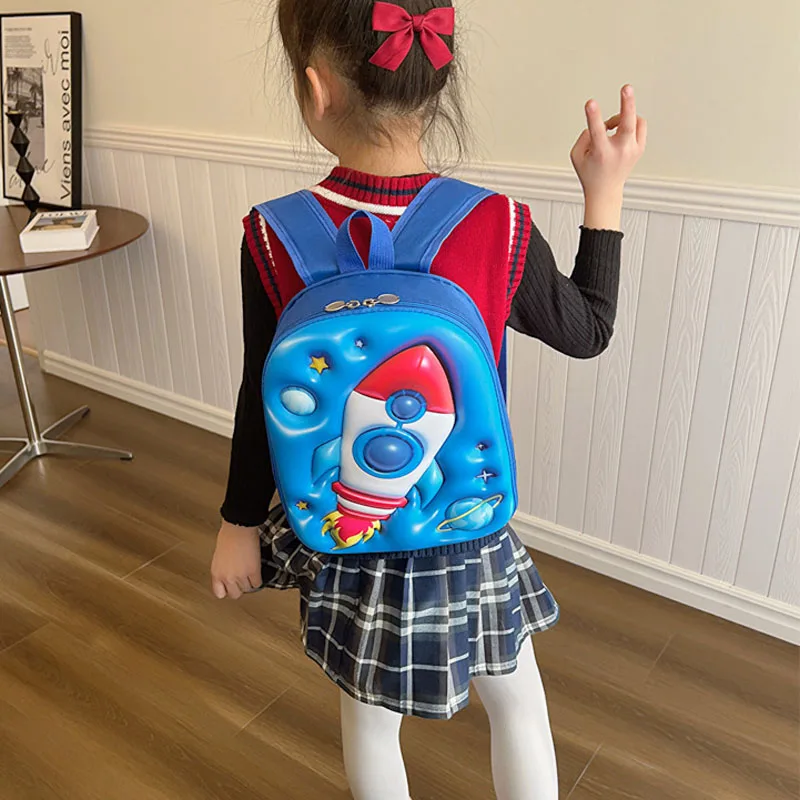 kindergarten backpacks for baby girls Fashion Kids Backpack Cute Cartoon  Small School Bag Boys And Girls Hardshell Bags