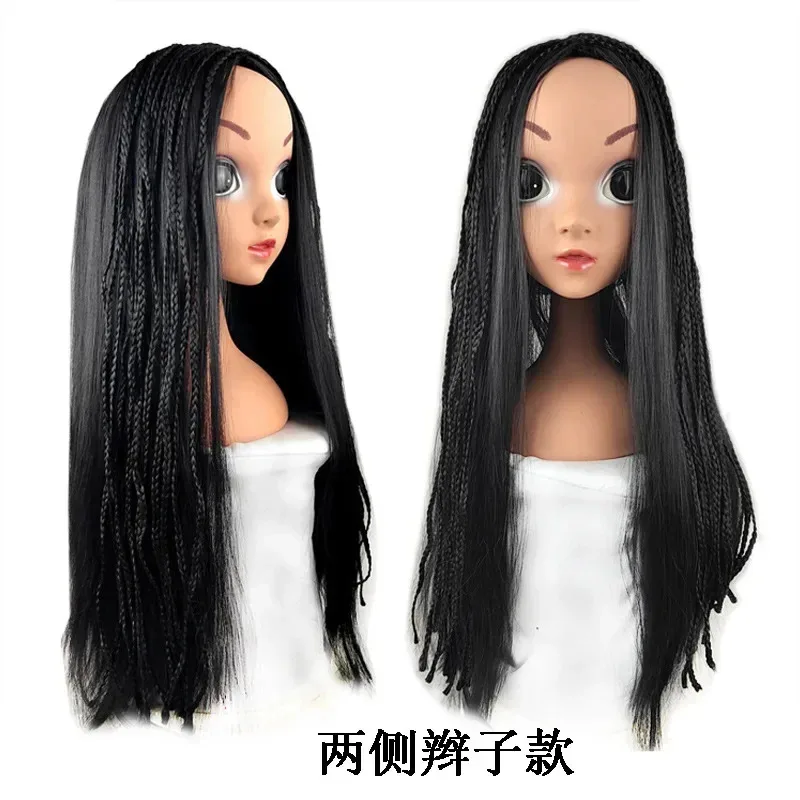 Nueva película Wish Asha princesa niñas disfraz Cosplay vestido de fiesta elegante peluca trenzada larga negra pelo Asha Cosplay disfraz de Halloween