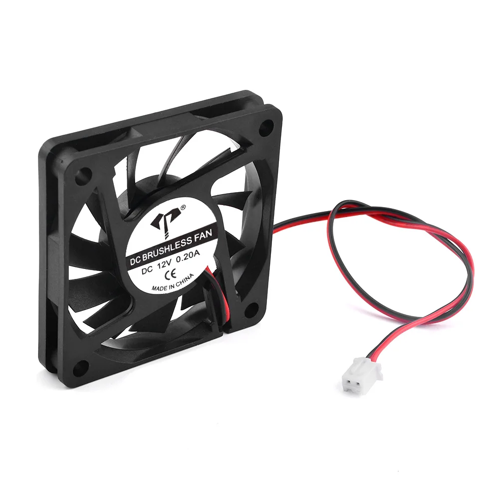 DC6010 60MM 5V 12V 24V ventilador de refrigeración rodamiento de aceite de dos cables pequeño ventilador de refrigeración silencioso Industrial piezas de impresora 3D 3500r/min