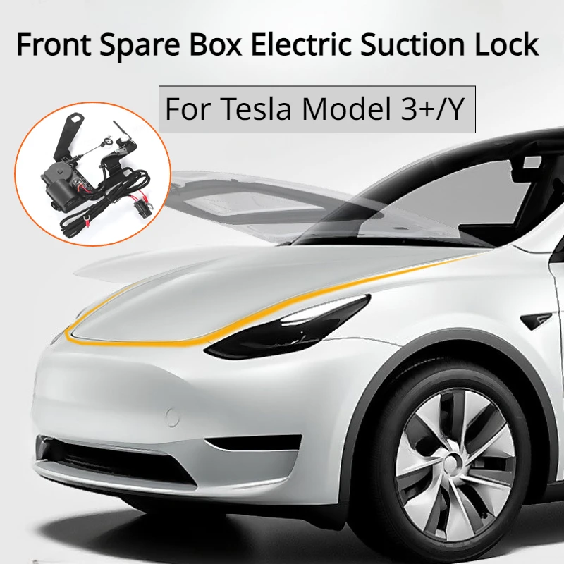 

Electric Lock Soft-closing for Tesla Model Y/3+ Highland 2024 Front Spare Box Automatic Adsorption Motor Cover Car Accessories