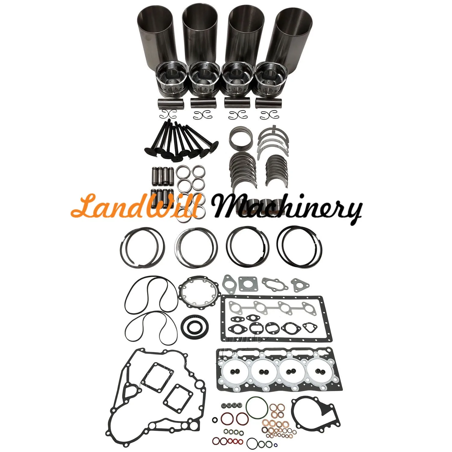 V1305 Engine Overhaul Rebuild Kit STD Fits Kubota B2710HSD F3060 X-20 Tractor
