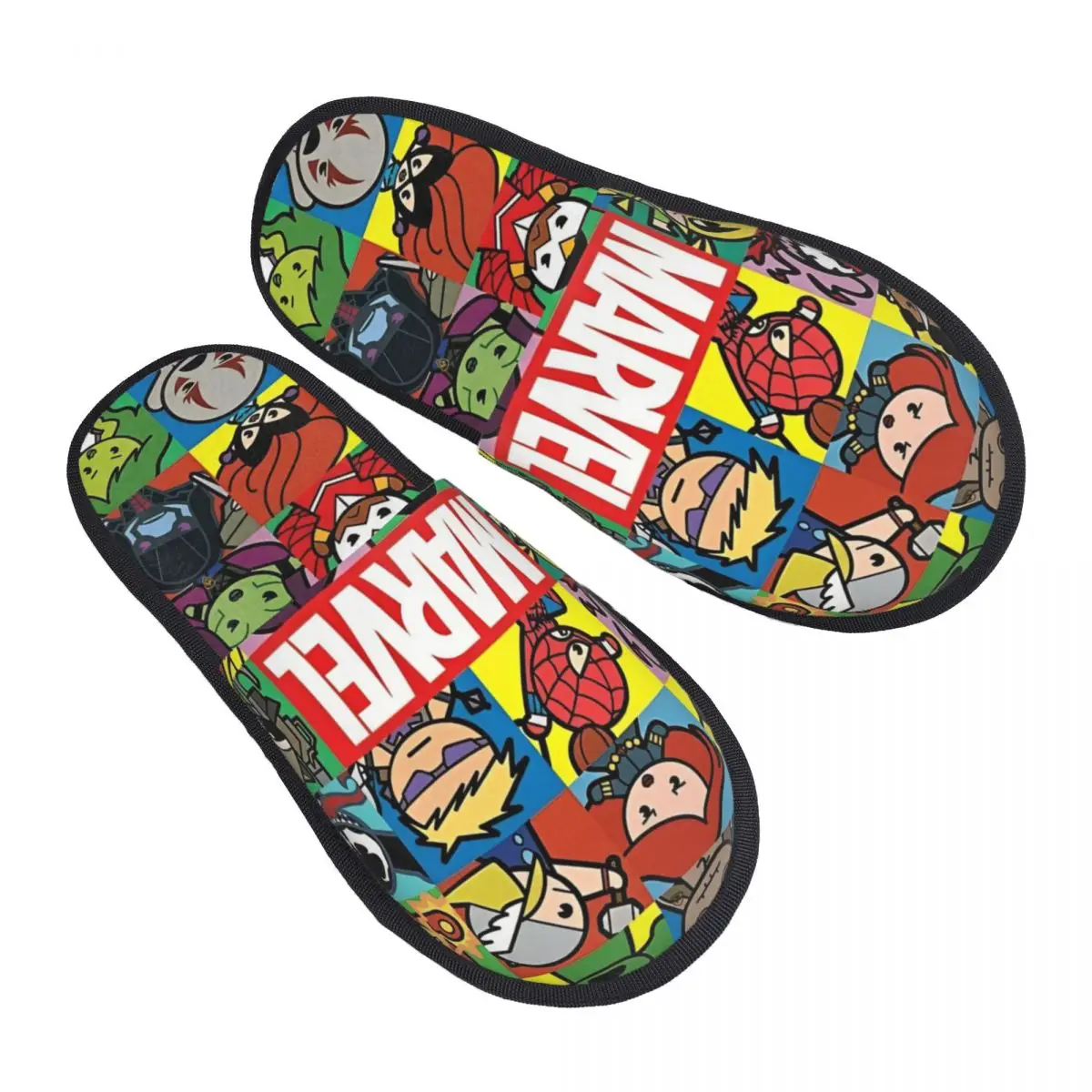 

Marvel Hero Heros Cotton Slippers Indoor Soft Memory Foam Slides Non Slip
