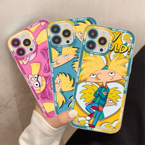 Hey A_Arnolds Cartoon Phone Case For Samsung S 20 21 22 23 lite plus ultra Clear Mobile Cover Funda
