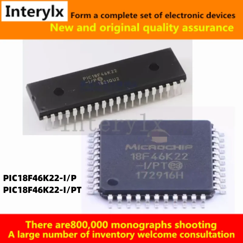 5Pcs/Lot PIC18F46K22-I/PT PIC18F46K22-I/P PIC18F46K22 18F46K22 18F46K22-I/P TQFP44 DIP40 Chip IC