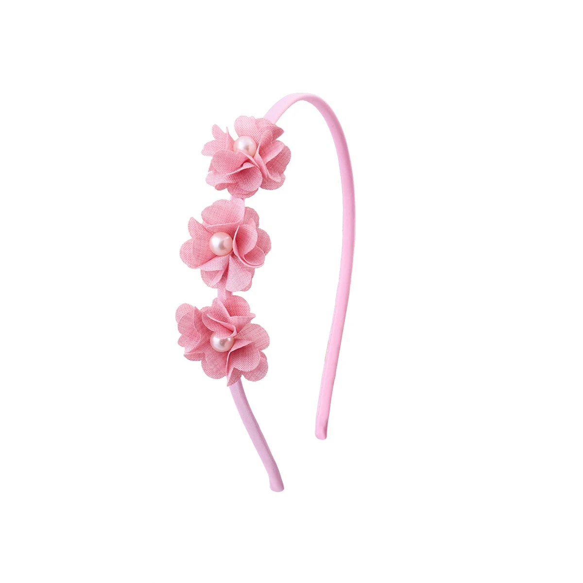 

10PCS Cloth Flower Pearl Hair Hoop Headband Lightweight Kids Children Floral Pearl Hair Hoop Accessories Party Christmas