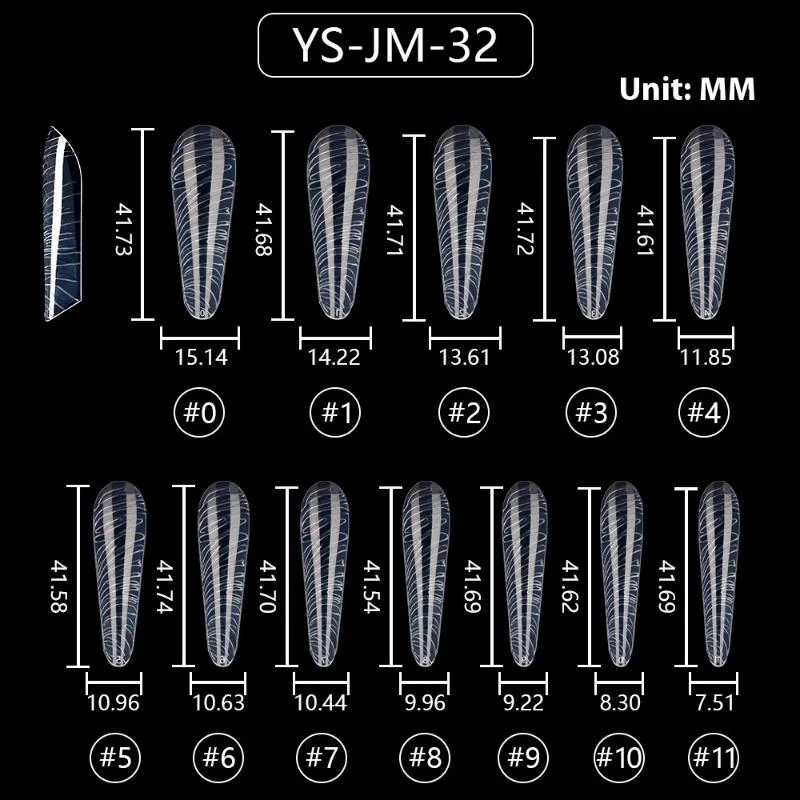 [[HBA16] تمديد رسومات أظافر صناعية نصائح شفافة وهمية إصبع هلام البولندية قالب منحوتة غطاء كامل اضغط على صالون الأظافر مانيكير