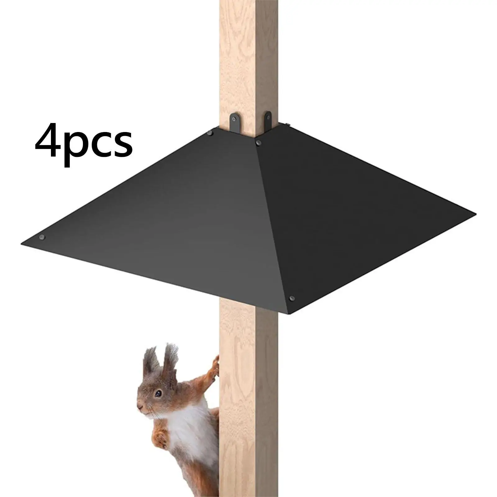 

4Pcs Bird Feeder Metal Squirrel Guard Baffle 17x17inch Outdoor Yard Accessory