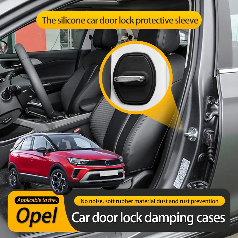 

Car Door Lock Cover Protective Buckle Cover Sticker For Opel Crossland Astra Vectra Vivaro Corsa Mokka Accessories