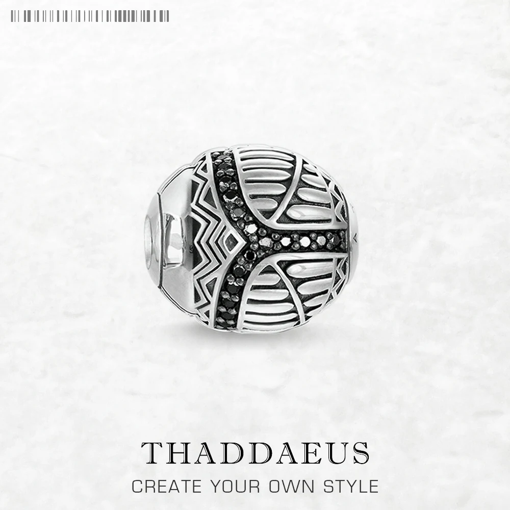 

Bead Black Scarab Fine Jewelry Vintage 925 Sterling Silver Gift Lucky Charm For Women Men