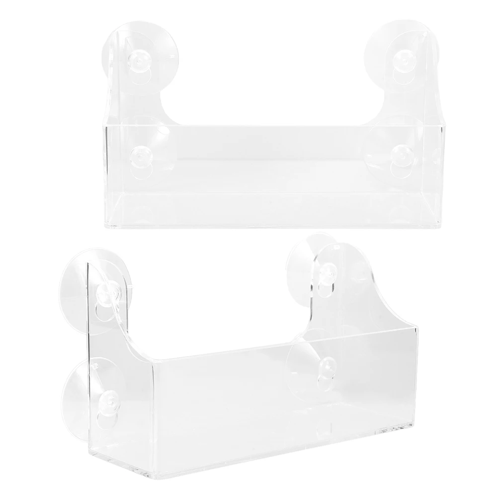 

Fridge Beverage Shelf 2 Pc Acrylic Bottle Rack Storage Drinks Clear Floating Shelves Suction Cup Soda Rack High Transparency